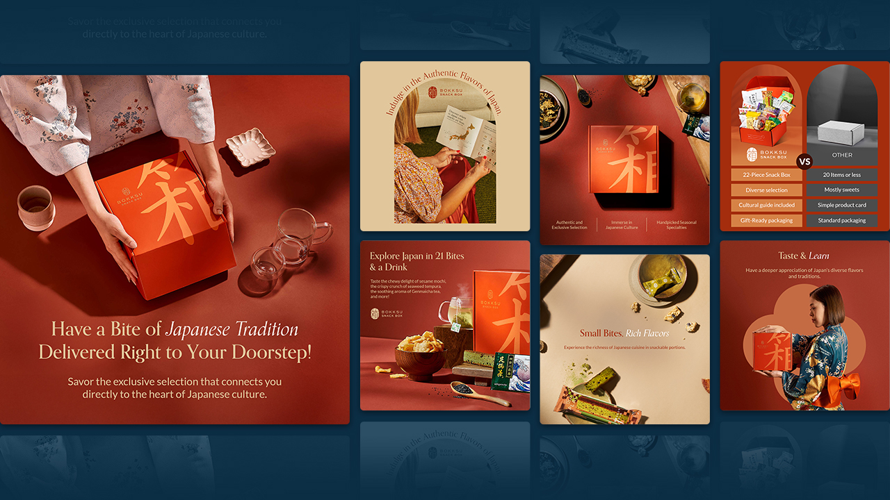 Bokksu Image Presentation: Stunning product visuals designed to amplify brand recognition and increase sales.